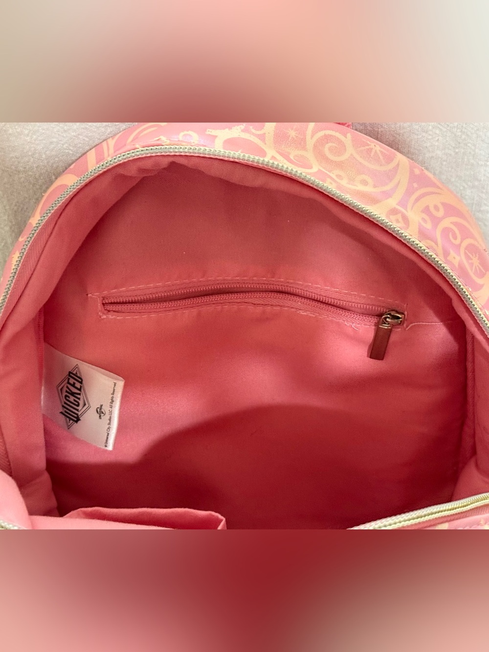 Wicked So Popular Glinda Faux Leather Pink Mini Backpack - Picture 9 of 12